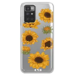 قاب شفاف تی پی یو طرح گل آفتابگردان مناسب برای گوشی Xiaomi Redmi 10