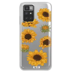 قاب شفاف تی پی یو طرح گل آفتابگردان مناسب برای گوشی Xiaomi Redmi 10