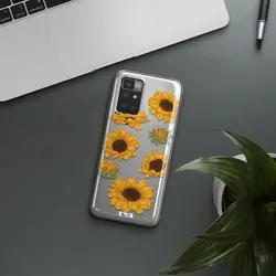 قاب شفاف تی پی یو طرح گل آفتابگردان مناسب برای گوشی Xiaomi Redmi 10