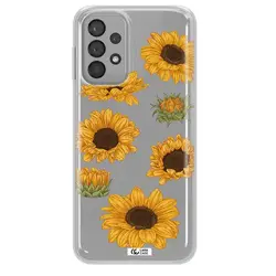 قاب شفاف تی پی یو طرح گل آفتابگردان مناسب برای گوشی Samsung A23