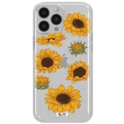 قاب شفاف تی پی یو طرح گل آفتابگردان مناسب برای گوشی Apple iPhone 13 Pro Max