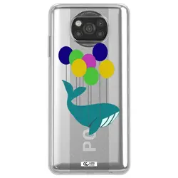 قاب شفاف تی پی یو طرح نهنگ پرنده مناسب برای گوشی Xiaomi Poco X3