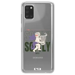 قاب شفاف تی پی یو طرح فرشته چنگ نواز مناسب برای گوشی Samsung A31