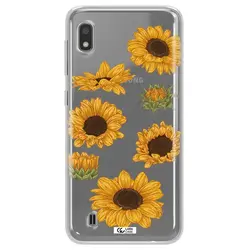 قاب شفاف تی پی یو طرح گل آفتابگردان مناسب برای گوشی Samsung A10