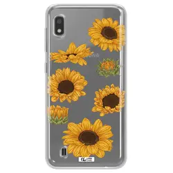 قاب شفاف تی پی یو طرح گل آفتابگردان مناسب برای گوشی Samsung A10