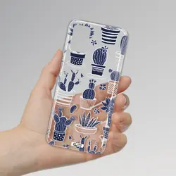 قاب شفاف تی پی یو طرح کاکتوس های آبی مناسب برای گوشی Xiaomi Poco M3