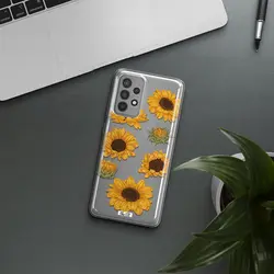 قاب شفاف تی پی یو طرح گل آفتابگردان مناسب برای گوشی Samsung A52