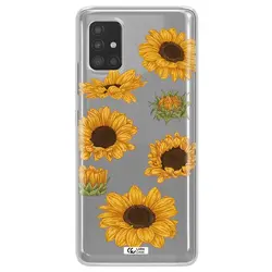 قاب شفاف تی پی یو طرح گل آفتابگردان مناسب برای گوشی Samsung A51