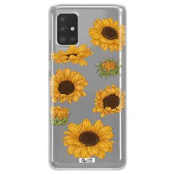 قاب شفاف تی پی یو طرح گل آفتابگردان مناسب برای گوشی Samsung A51