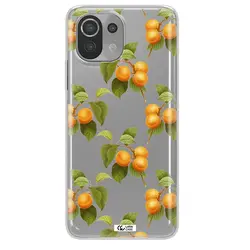 قاب شفاف تی پی یو طرح زردآلو مناسب برای گوشی Xiaomi Mi 11 Lite