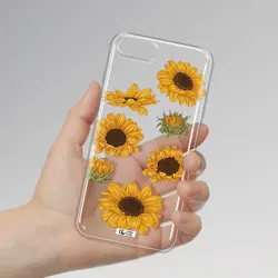 قاب شفاف تی پی یو طرح گل آفتابگردان مناسب برای گوشی Apple iPhone 8 plus