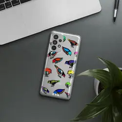 قاب شفاف تی پی یو طرح نقاشی پرندگان رنگارنگ مناسب برای گوشی Samsung A53