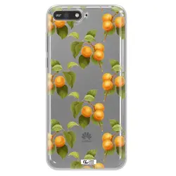 قاب شفاف تی پی یو طرح زردآلو مناسب برای گوشی Huawei Y6 2018