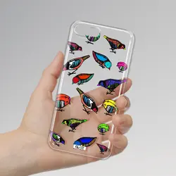 قاب شفاف تی پی یو طرح نقاشی پرندگان رنگارنگ مناسب برای گوشی Apple iPhone 7 plus