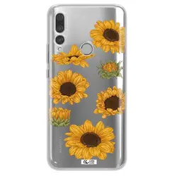 قاب شفاف تی پی یو طرح گل آفتابگردان مناسب برای گوشی Huawei Y9 Prime 2019
