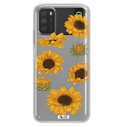 قاب شفاف تی پی یو طرح گل آفتابگردان مناسب برای گوشی Xiaomi Poco M3