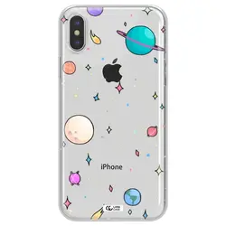 قاب شفاف تی پی یو طرح طراحی منظومه شمسی مناسب برای گوشی Apple iPhone X