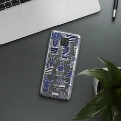 قاب شفاف تی پی یو طرح کاکتوس های آبی مناسب برای گوشی Xiaomi Note 9 Pro