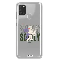 قاب شفاف تی پی یو طرح فرشته چنگ نواز مناسب برای گوشی Samsung A21S