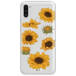 قاب شفاف تی پی یو طرح گل آفتابگردان مناسب برای گوشی Samsung A11