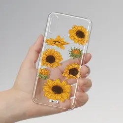 قاب شفاف تی پی یو طرح گل آفتابگردان مناسب برای گوشی Samsung A11