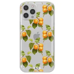 قاب شفاف تی پی یو طرح زردآلو مناسب برای گوشی Apple iPhone 12 pro