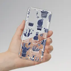 قاب شفاف تی پی یو طرح کاکتوس های آبی مناسب برای گوشی Xiaomi Note 11 Pro