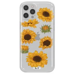 قاب شفاف تی پی یو طرح گل آفتابگردان مناسب برای گوشی Apple iPhone 12 pro