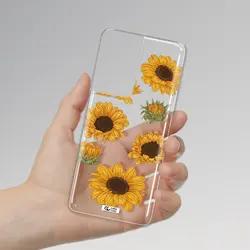 قاب شفاف تی پی یو طرح گل آفتابگردان مناسب برای گوشی Samsung S21 Ultra