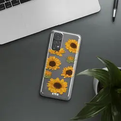 قاب شفاف تی پی یو طرح گل آفتابگردان مناسب برای گوشی Xiaomi Redmi Note 11