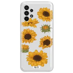 قاب شفاف تی پی یو طرح گل آفتابگردان مناسب برای گوشی Samsung A13 4g