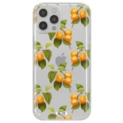 قاب شفاف تی پی یو طرح زردآلو مناسب برای گوشی Apple iPhone 12 pro max