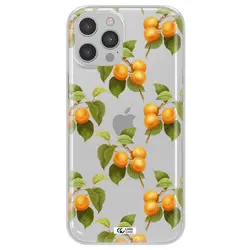 قاب شفاف تی پی یو طرح زردآلو مناسب برای گوشی Apple iPhone 12 pro max