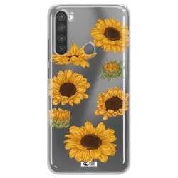 قاب شفاف تی پی یو طرح گل آفتابگردان مناسب برای گوشی Xiaomi Note 8