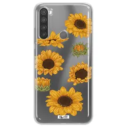 قاب شفاف تی پی یو طرح گل آفتابگردان مناسب برای گوشی Xiaomi Note 8