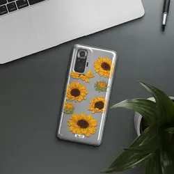 قاب شفاف تی پی یو طرح گل آفتابگردان مناسب برای گوشی Xiaomi Note 10 Pro