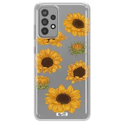 قاب شفاف تی پی یو طرح گل آفتابگردان مناسب برای گوشی Samsung A72