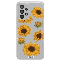قاب شفاف تی پی یو طرح گل آفتابگردان مناسب برای گوشی Samsung A53