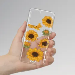 قاب شفاف تی پی یو طرح گل آفتابگردان مناسب برای گوشی Samsung A53