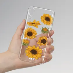 قاب شفاف تی پی یو طرح گل آفتابگردان مناسب برای گوشی Samsung M10