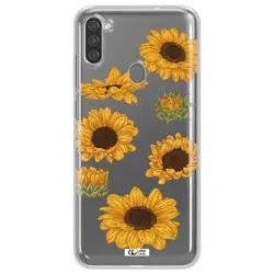 قاب شفاف تی پی یو طرح گل آفتابگردان مناسب برای گوشی Samsung M11