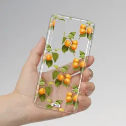 قاب شفاف تی پی یو طرح زردآلو مناسب برای گوشی Xiaomi Mi Note 10 Lite