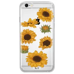 قاب شفاف تی پی یو طرح گل آفتابگردان مناسب برای گوشی Apple iPhone 6 plus