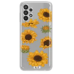 قاب شفاف تی پی یو طرح گل آفتابگردان مناسب برای گوشی Samsung A13