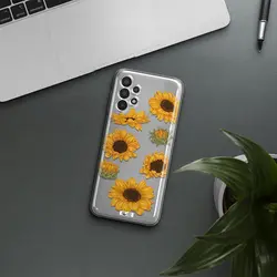 قاب شفاف تی پی یو طرح گل آفتابگردان مناسب برای گوشی Samsung A13