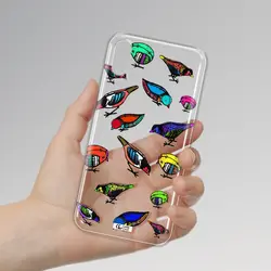 قاب شفاف تی پی یو طرح نقاشی پرندگان رنگارنگ مناسب برای گوشی Apple iPhone X