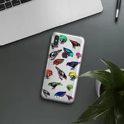 قاب شفاف تی پی یو طرح نقاشی پرندگان رنگارنگ مناسب برای گوشی Apple iPhone X