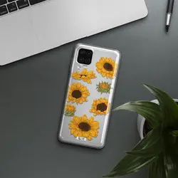 قاب شفاف تی پی یو طرح گل آفتابگردان مناسب برای گوشی Samsung A12 4g