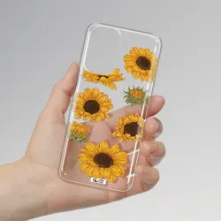 قاب شفاف تی پی یو طرح گل آفتابگردان مناسب برای گوشی Samsung A33