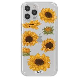 قاب شفاف تی پی یو طرح گل آفتابگردان مناسب برای گوشی Apple iPhone 12 pro max